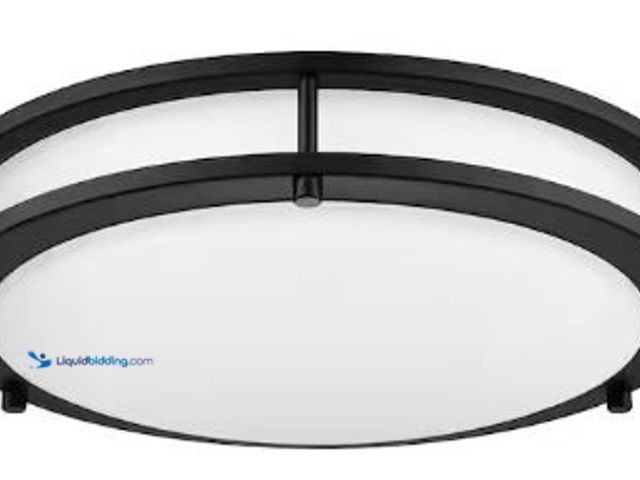 Lot 49-1517082 - Hampton Bay
Flaxmere 14 in. Modern Matte Black Selectable CCT Integrated LED Flush Mount for Kitche...