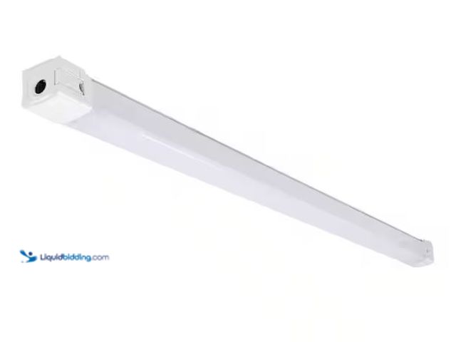 Lot 49-5573339 - 4 ft. Vapor Tight Integrated LED Gray Wraparound Light with Dual Selectable CCT and Lumen, Factory S...