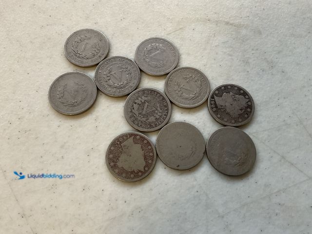 Lot 49-1810278 - 10 VINTAGE LIBERTY V NICKELS VARIOUS YEARS