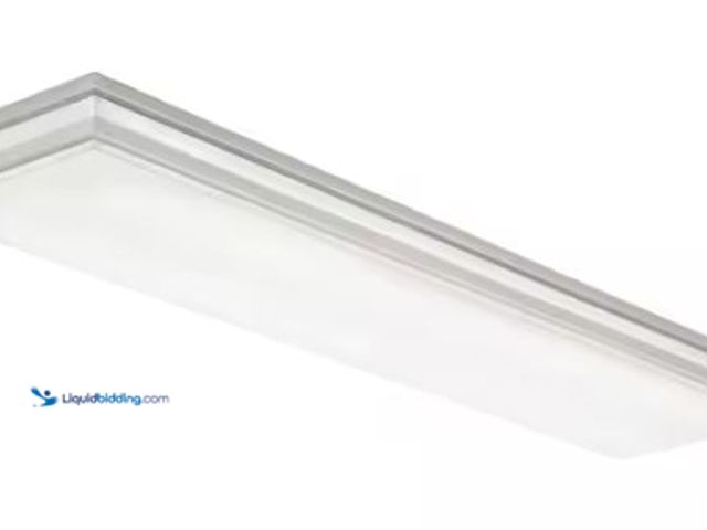 Lot 49-1518227 - Lithonia Lighting Brushed Nickel Linear Saturn LED Flush Mount Model # FMFL 30840 SATL BN, Unused  R...