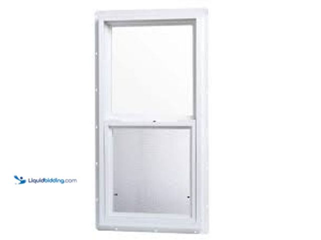 Lot 49-5475494 - TAFCO WINDOWS 18 in. x 36 in. White Single-Pane Vinyl Single Hung Utility/Shed Window with Screen. M...