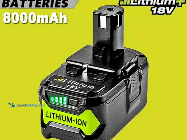 Lot 49-1792866 - New 8.0Ah P108 18V Battery compatible with Ryobi 18 V tools and chargers not OEM brand new