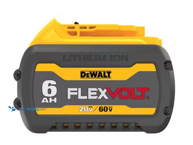 Lot 49-1567890 - DEWALT FLEXVOLT 20V/60V MAX Lithium-Ion 6.0Ah Battery Pack, Model # DCB606, Slightly used, Has batte...