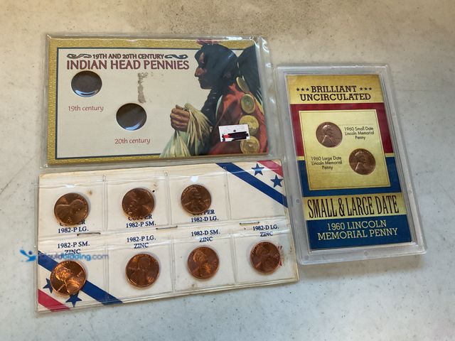 Lot 49-1505747 - LOT OF 3 PENNY SETS INCLUDING INDIAN HEAD PENNIES, SMALL AND LARGE DATE AND MORE #COINS0122