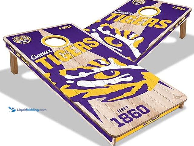 Lot 49-5407515 - YouTheFan NCAA 2’ x 4’ Professional Wood Cornhole Game. Model: B0DF31XFXK. Unused