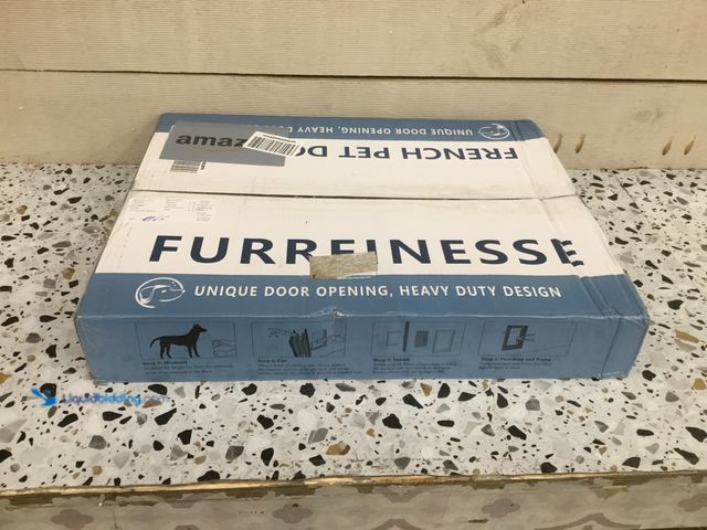 Lot 49-5410369 - Large Dog Door, Energy Efficient French Doggy Door with Aluminum Frame, Telescoping Tunnel, Magnetic...