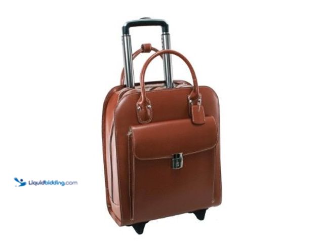 Lot 49-2025268 - McKLEIN McKLEIN UPTOWN, 15" Leather Vertical Wheeled Ladies' Laptop Briefcase, Brown (97694), Model ...