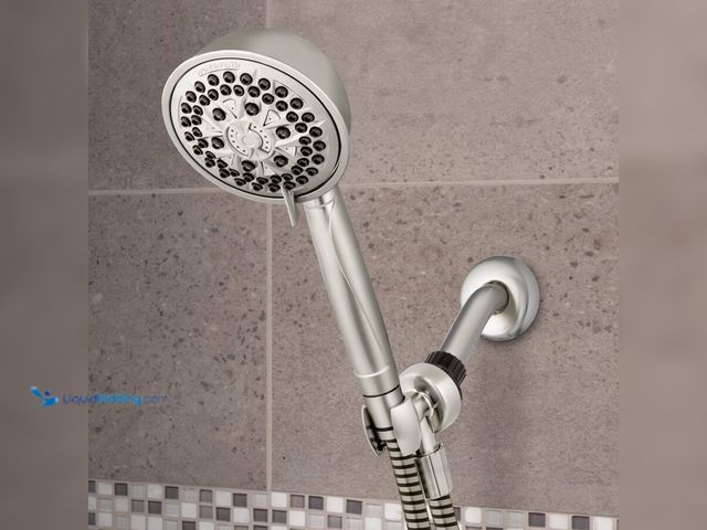 Lot 49-5488161 - Waterpik - PowerPluse Massage 7 settings Handheld Showerhead 1.8 gpm - Brushed Nickel. Unused