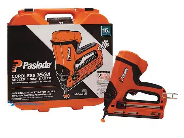 Lot 49-5478732 - Paslode
Lithium-Ion Battery 16-Gauge Angled Cordless Finished Air Tool Nailer Internet # 316825414...