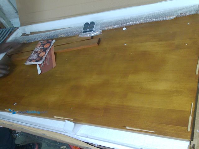 Lot 49-3431542 - Avana (100% Natural Solid Wood Washer Dryer Countertop – Rustic Natural Pine Laundry Countertop with...