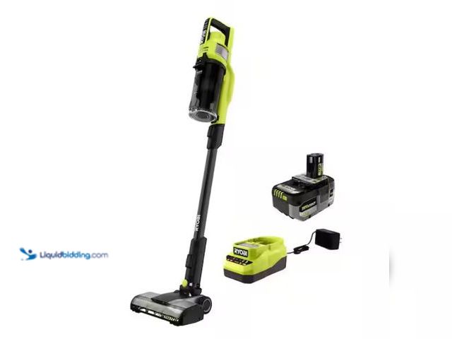 Lot 49-1550359 - RYOBI ONE+ HP 18V Cordless Pet Stick Vacuum Cleaner Kit with 4.0 Ah HIGH PERFORMANCE Battery and Cha...