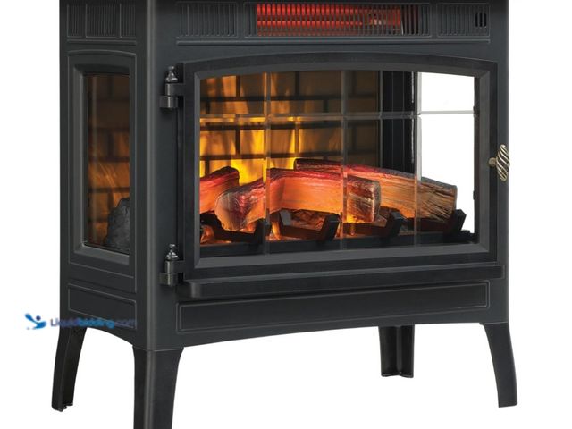 Lot 49-1575712 - Duraflame Freestanding Electric Fireplace Stove Heater with 3D Flame Effect for 1,000 Sq. Ft. Room, ...