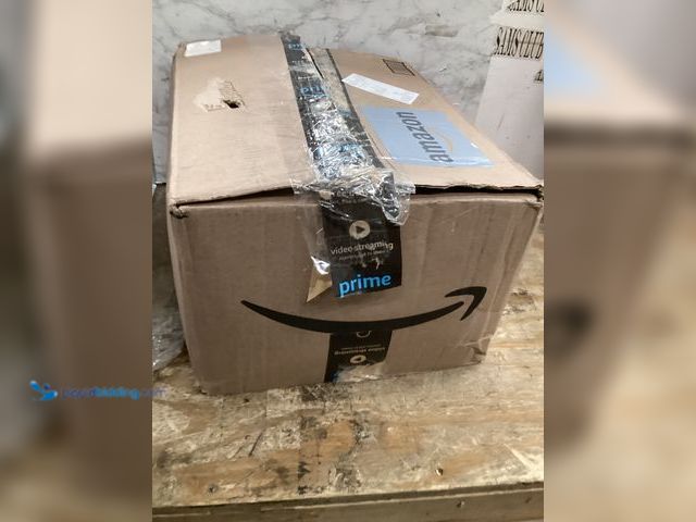 Lot 49-5441158 - Large brown and white striped area rug. Used.