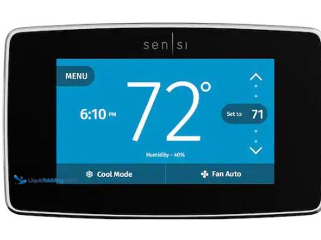Lot 49-1518261 - Emerson Sensi Touch 7-day Programmable Wi-Fi Smart Thermostat with Touchscreen Color Display, C-wire...