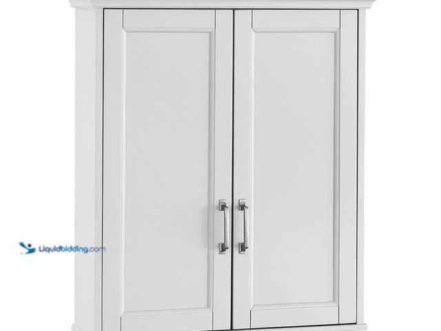 Lot 49-5463213 - Ashburn 24 In. W X 8 In. D X 27 In. H Bathroom Storage Wall Cabinet In White New