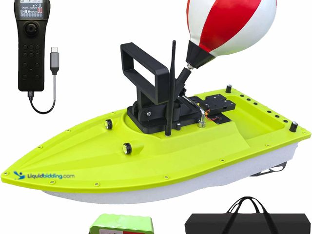 Lot 49-3511739 - S80 Brushless Motor Super Speed Saltwater RC Fishing Bait Boat with GPS for Surf Fishing with 2 Line...