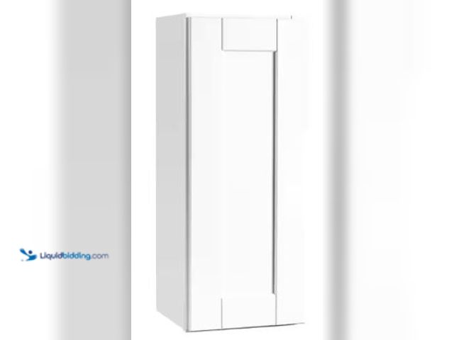 Lot 49-5436175 - Hampton Bay Shaker 12 in. W x 12 in. D x 30 in. H Assembled Wall Kitchen Cabinet in Satin White. Mod...