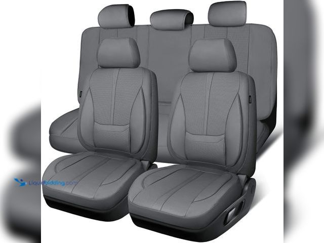 Lot 49-5547939 - CAR PASS Nappa Leather Seat Covers Full Set, 3D Foam Faux Leather Car Seat Covers with Lumbar Suppor...