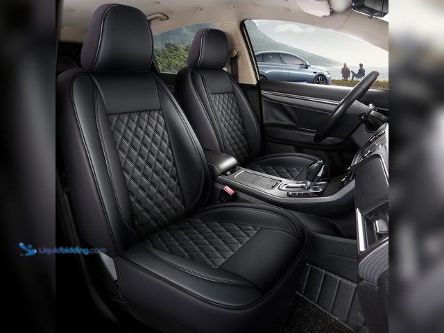 Lot 49-5463282 - GIANT PANDA Full Set Piping Leather Seat Cover for Nissan, Rogue Kicks Frontier Murano, Custom Fit S...
