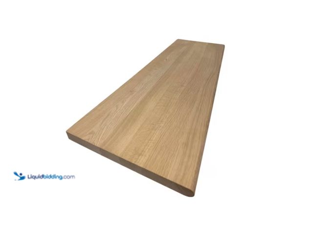 Lot 49-1628074 - Lot of (12) CALWOOD 1-1/16 in. T x 11.5 in. W x 36 in. L Unfinished European White Oak Stair Tread H...