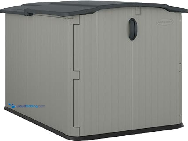 Lot 49-2025183 - Suncast Horizontal Storage Shed, 98 Cu Ft, Resin, Glide top, Sliding Lid, Model # B0C6V1WHKK, MSRP $...