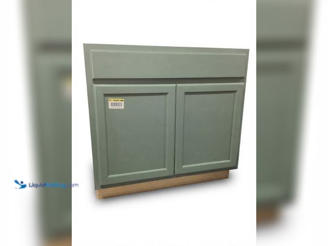 Lot 49-1637938 - PAINTED PRIOR TO RETURN - Hampton Bay 36 in. W x 24 in. D x 34.5 in. H Ready to Assemble Base Kitche...