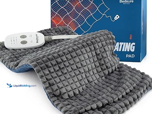 Lot 49-5448529 - Bedsure Back Heating Pad for Neck and Shoulders, Weighted Heated Pad with Vibration, FSA Eligible It...