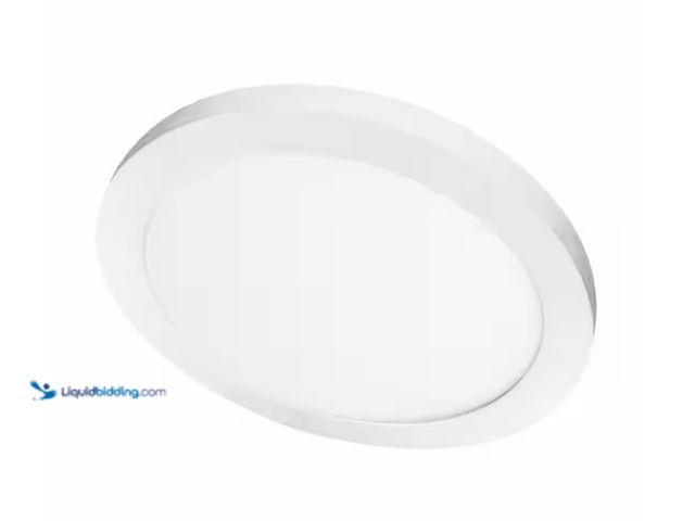 Lot 49-1570056 - Commercial Electric 15 in. 22.5-Watt Dimmable White Integrated LED 1650 Lumens Round Flat Panel Flus...