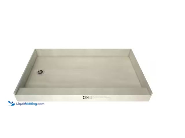 Lot 49-1592097 - Tile Redi Redi Base 30 in. x 60 in. Single Threshold Shower Base with Left Drain and Polished Chrome...