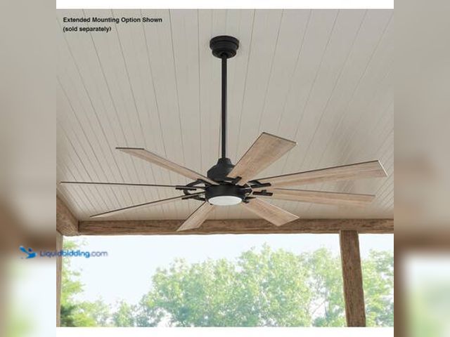 Lot 49-5572450 - Home Decorators Collection Makenna 60 in. Indoor/Outdoor Matte Black Ceiling Fan with Integrated LED...