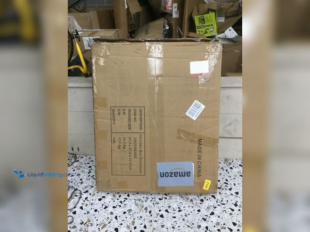 Lot 49-5410778 - Dwanton Cat Litter Box Furniture Hidden, Cat Litter Box Enclosure, Reversible Entrance Can Be on Lef...