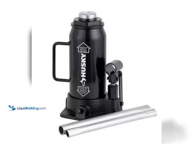 Lot 49-1577009 - Husky 12-Ton Hydraulic Bottle Car Jack, Model # HPL12B, Used, Missing bars.   Ref#ASRHD0130