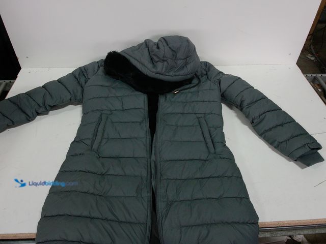 Lot 49-3473731 - Outdoor Brand Outdoor Leisure, Women's Blue/Gray Coat with Black Faux Fur Lining, Polyester material...