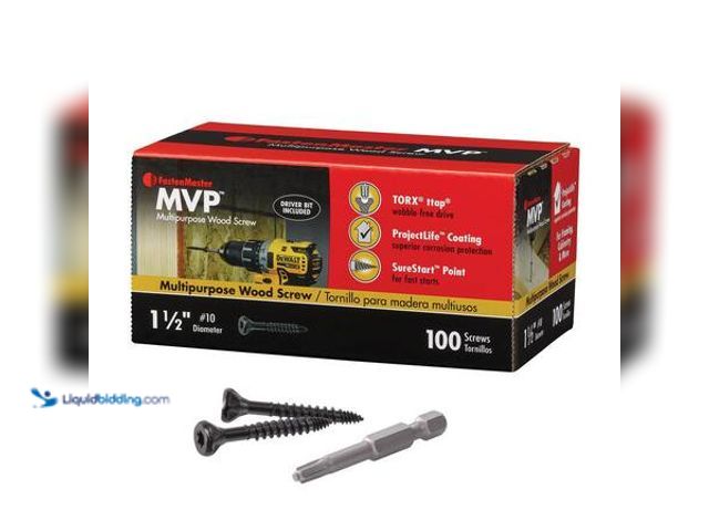 Lot 49-5541886 - QTY2- FastenMaster #10 x 1-1/2 in. Trox TAP Drive Sure Sink Flat Head MVP Multi-Purpose Wood Screw (...