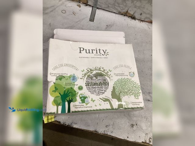 Lot 49-5542863 - Purity Home King 400 -Thread Count Cotton Ivory Bed Sheet Set Unused
