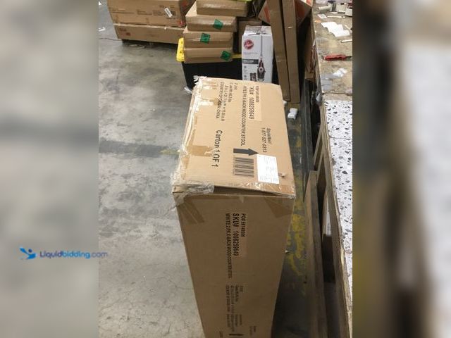 Lot 49-5478420 - White 2 PK X-Back Wood Counter Stool Item is unused with no hardware, scuffs