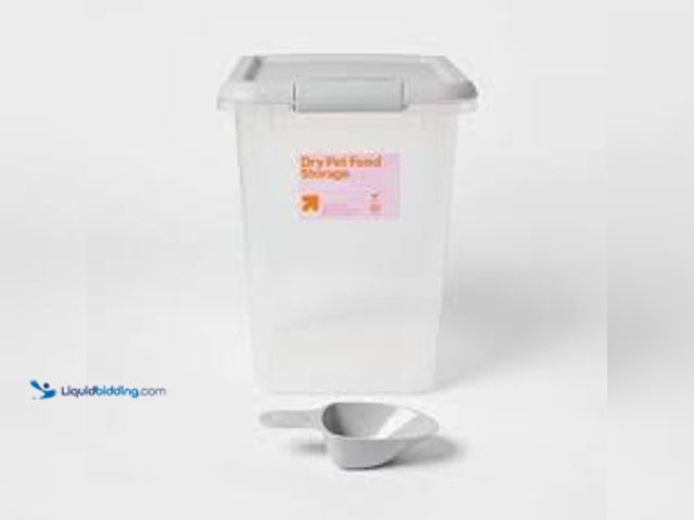 Lot 49-5546310 - qty 2 - up&up Pet Food Storage Tub with Built-in Scoop - 20lbs model:800921064170 new