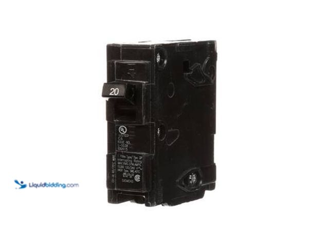Lot 49-5572250 - QTY 12 - Siemens 20 Amp Single-Pole Type QP Circuit Breaker. Model # Q120U. Unused
