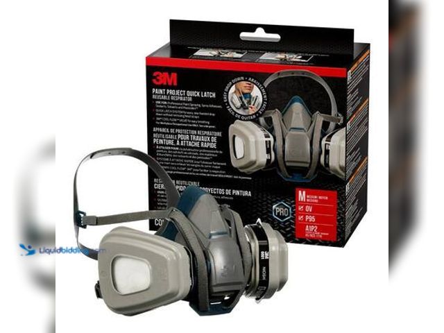 Lot 49-5559645 - 3M Paint Project Quick Latch Reusable Respirator 6502QL, OV/P95. Model # 6502QLP1-DC,.  Unused