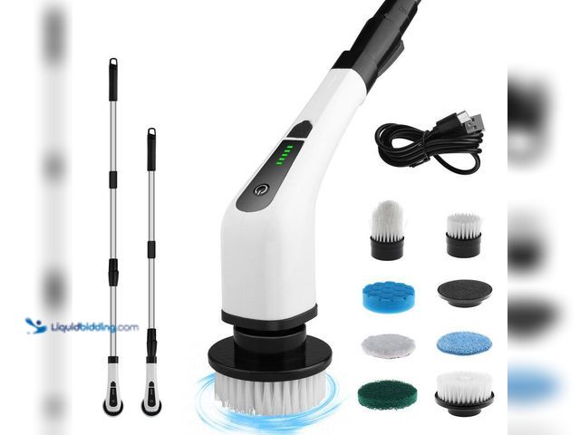 Lot 49-5435951 - KEROMEE
Cordless Portable Carpet Cleaners, Power Scrubber, 2-Speeds, 7-Brush Heads, Long Handle for...
