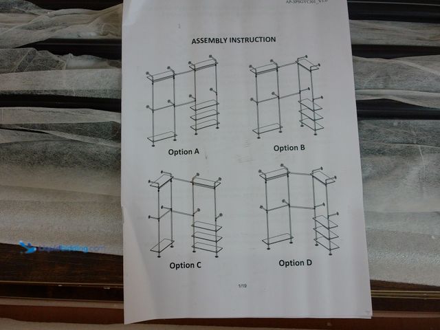 Lot 49-1556353 - 6 Tier Metal Pipe Closet Organizer in Black, Unused  Ref#BULK1126