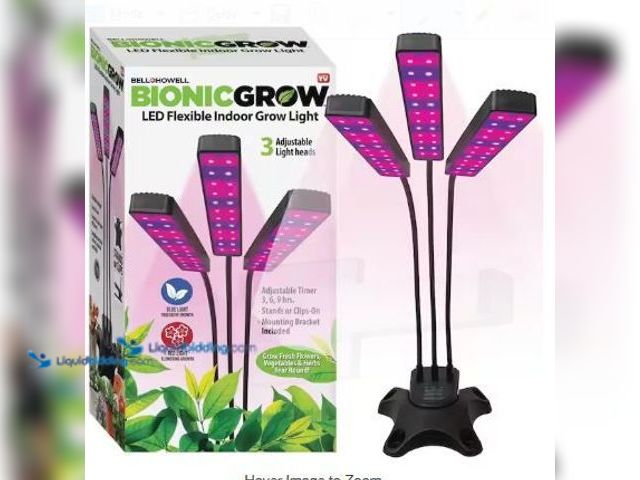 Lot 49-1517356 - Bell + Howell Bionic Grow 6-Watt Equivalent Indoor LED Full Spectrum UV Flexible Plant Grow Light in...