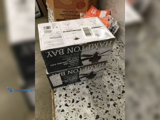 Lot 49-5478292 - Hampton Bay 3-Light Oil Rubbed Bronze Ceiling Fan Shades LED Light Kit Item is unused in a PK of 2, ...