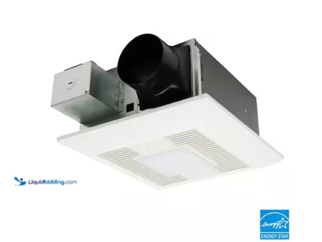 Lot 49-1622677 - Panasonic Whisper Fit DC/LED, Pick-A-Flow 50,80,110 CFM ENERGY STAR Quiet Ceiling Bathroom Exhaust F...