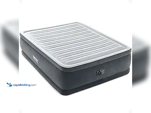 Lot 49-5407718 - Intex Dura-Beam Deluxe Comfort-Plush Elevated Air Mattress: Fiber-Tech – Queen Size – Built-in Elect...