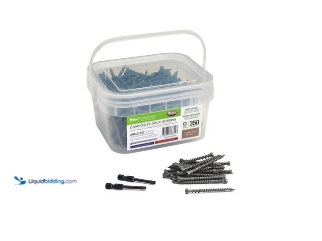 Lot 49-5412639 - Trex 2-1/2 in. Torx Flat Undercut #10 Pebble Grey and Whidbey Color-Match Composite Deck Screws 350-...