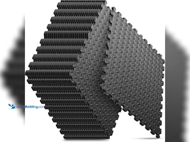 Lot 49-5408250 - Home Gym Mat, Puzzle Exercise Mat, EVA Interlocking Foam Floor Tiles for Home Workout Equipment and ...