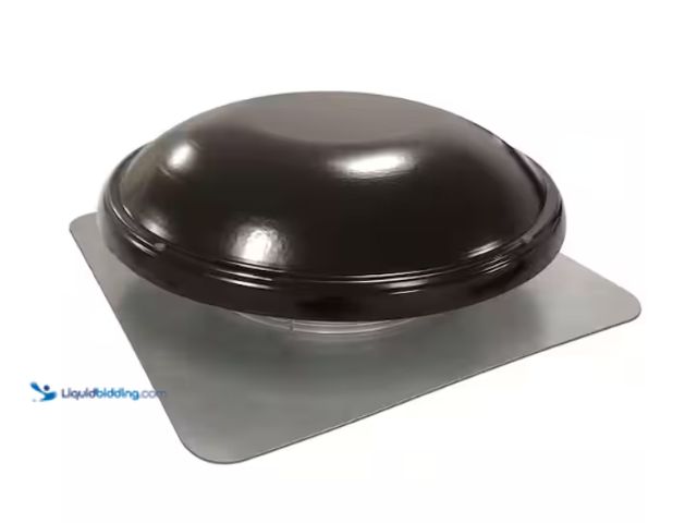 Lot 49-1636801 - Master Flow 1250 CFM Black Power Roof Mount Attic Fan Model # ERV5BL, Unused, Damage To Rear From Sh...