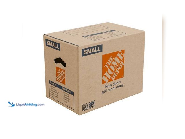 Lot 49-5414373 - Home Depot 16 in. L x 10 in. W x 12 in. D Small Moving Box Shipping and Packing with Handles (10-Pac...