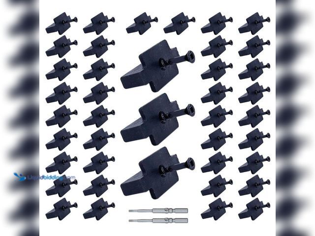Lot 49-5410412 - Nylon Black Hidden Fasteners Universal Decking Clips Preloaded T Clips for Composite Deck Boards. Un...